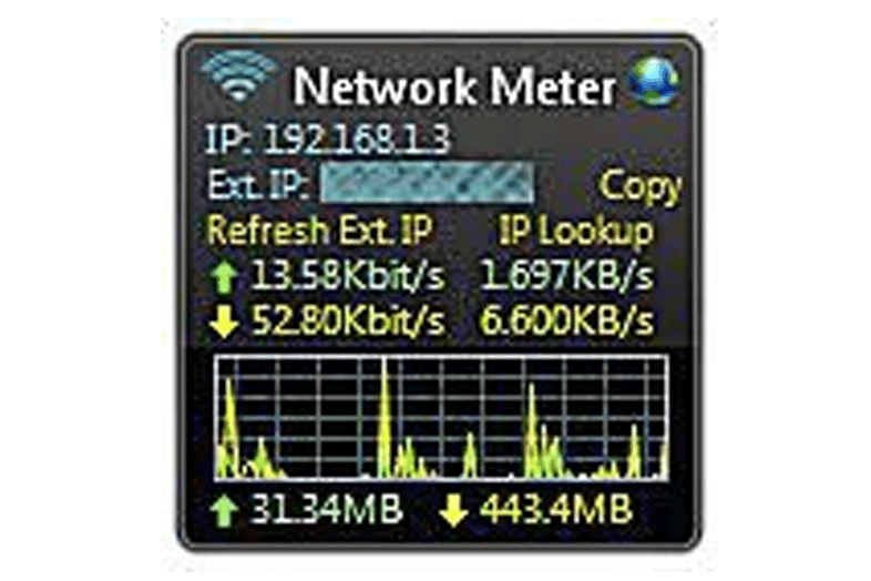 Network usage monitor windows 7 gadget